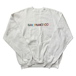 Vintage Spell out San Francisco Crew Pullover Sweatshirt unisex